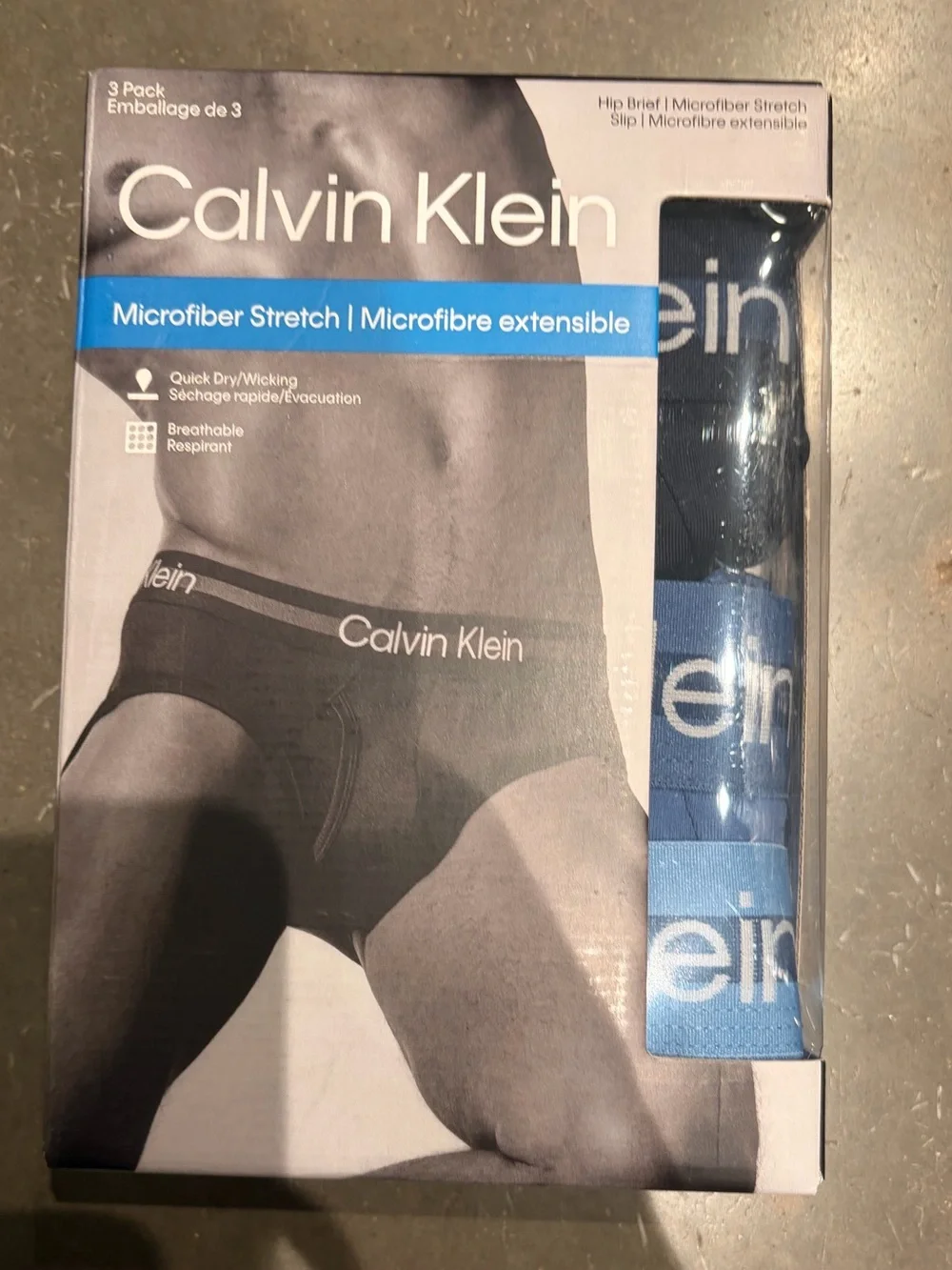 Calvin Klein microfiber stretch plus Men Hip Brief 3-pack multicolor dark